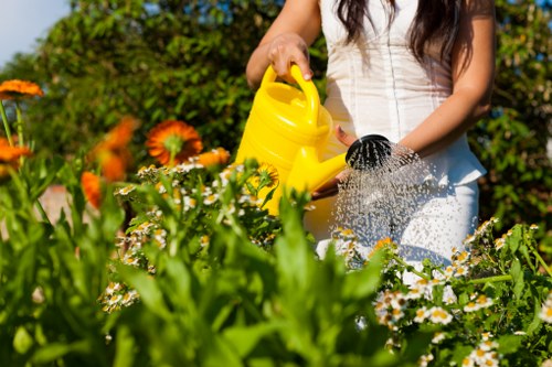 Professional gardener working on garden maintenance in Southfields